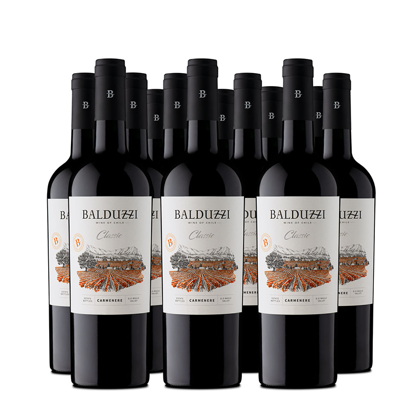 Caja 12 bot. Classic Carmenere