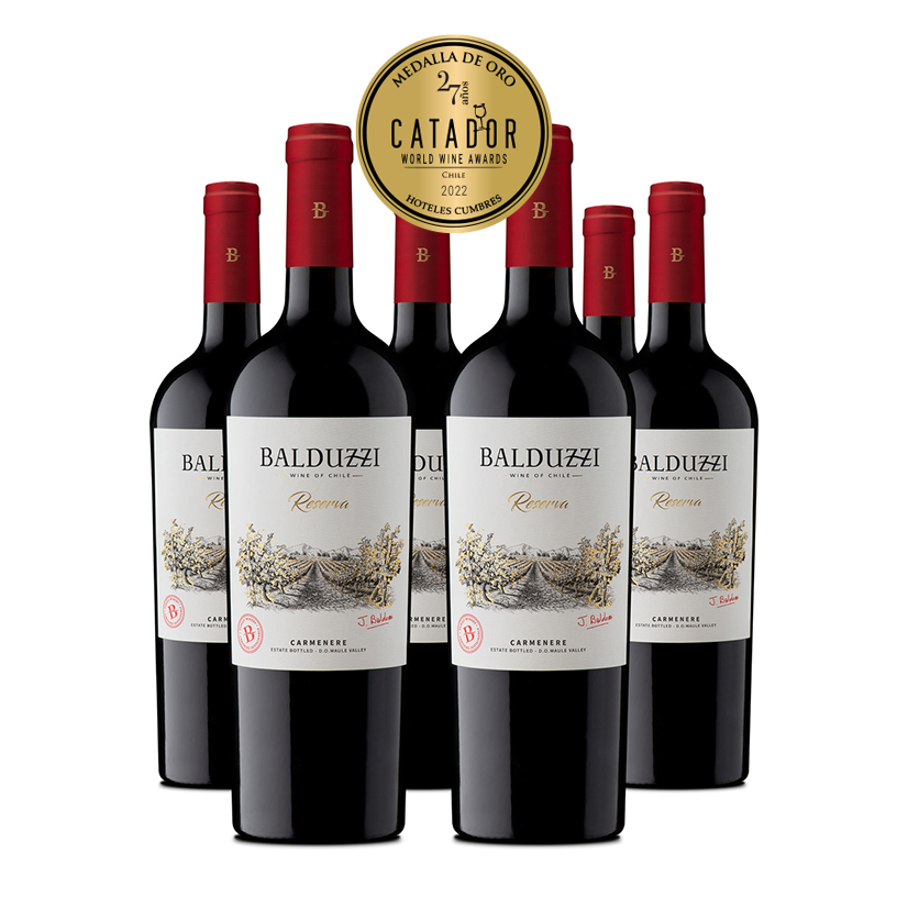 Caja 6 bot. Reserva Carmenere